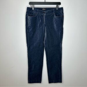 J. McLaughlin Stretch Blue Velvet Pants Size 6
